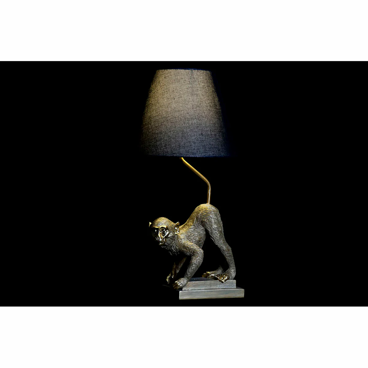 Lampada da tavolo DKD Home Decor 32,5 x 30 x 60 cm Nero Beige Dorato Metallo Resina 220 V 50 W (2 Unità) - Image 5